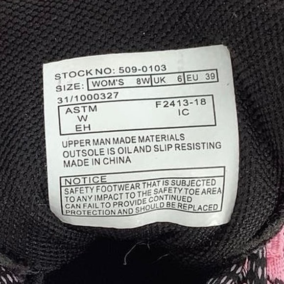 Thorogood Size 8 W AST Low Work Shoe Safety Toe $122 msrp Pink J14-3 - Picture 8 of 8